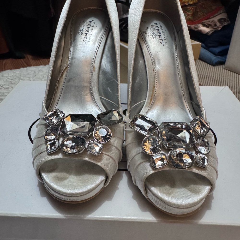 Bridal Wedding White Pumps